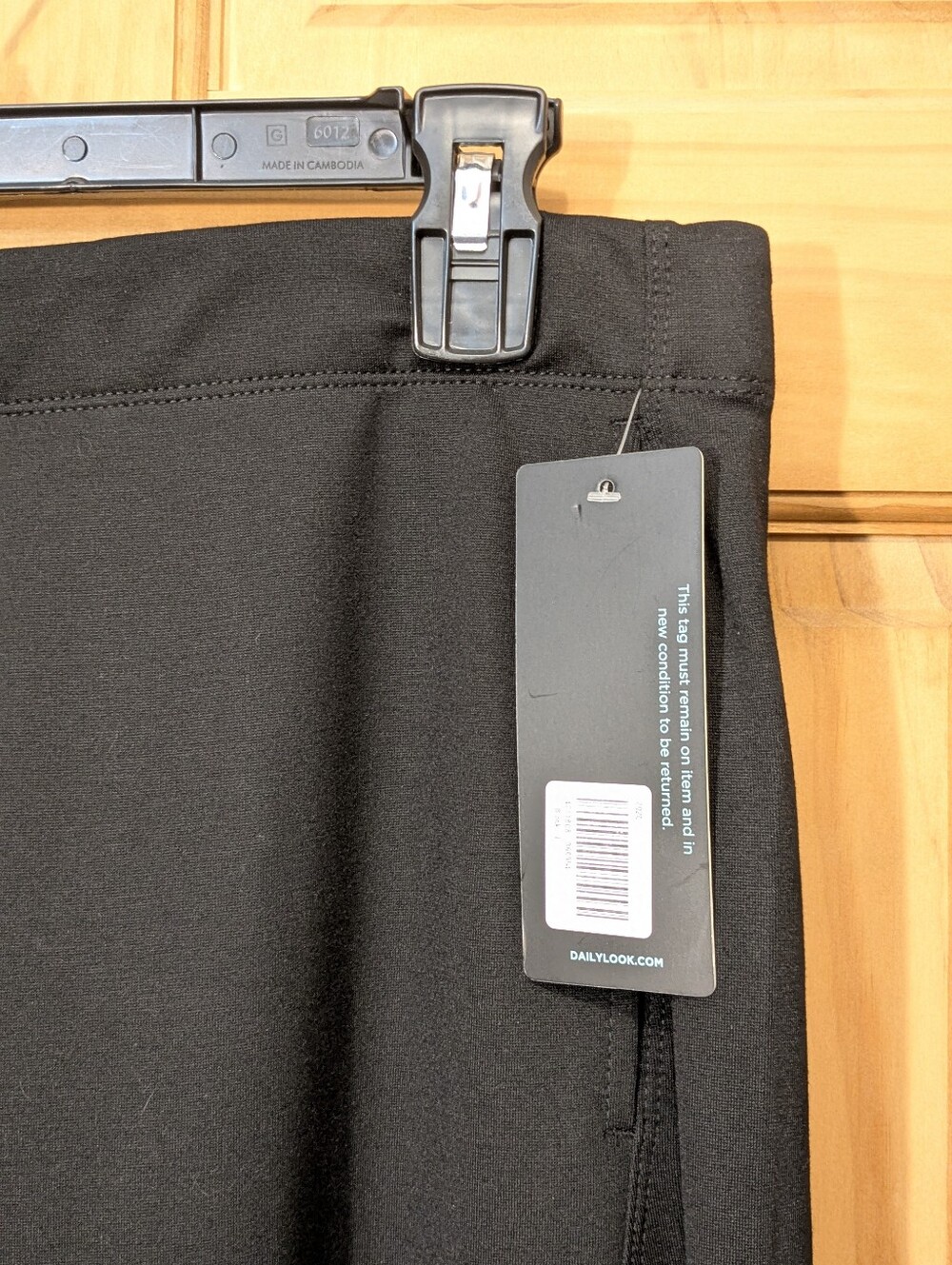 Max Studio NWT Barrel Leg Trouser Pants Black Mid Rise Ankle Length Womens LG - Picture 12 of 14